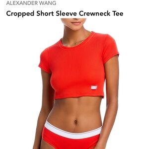 Alexander Wang short sleeve cropped tshirt
